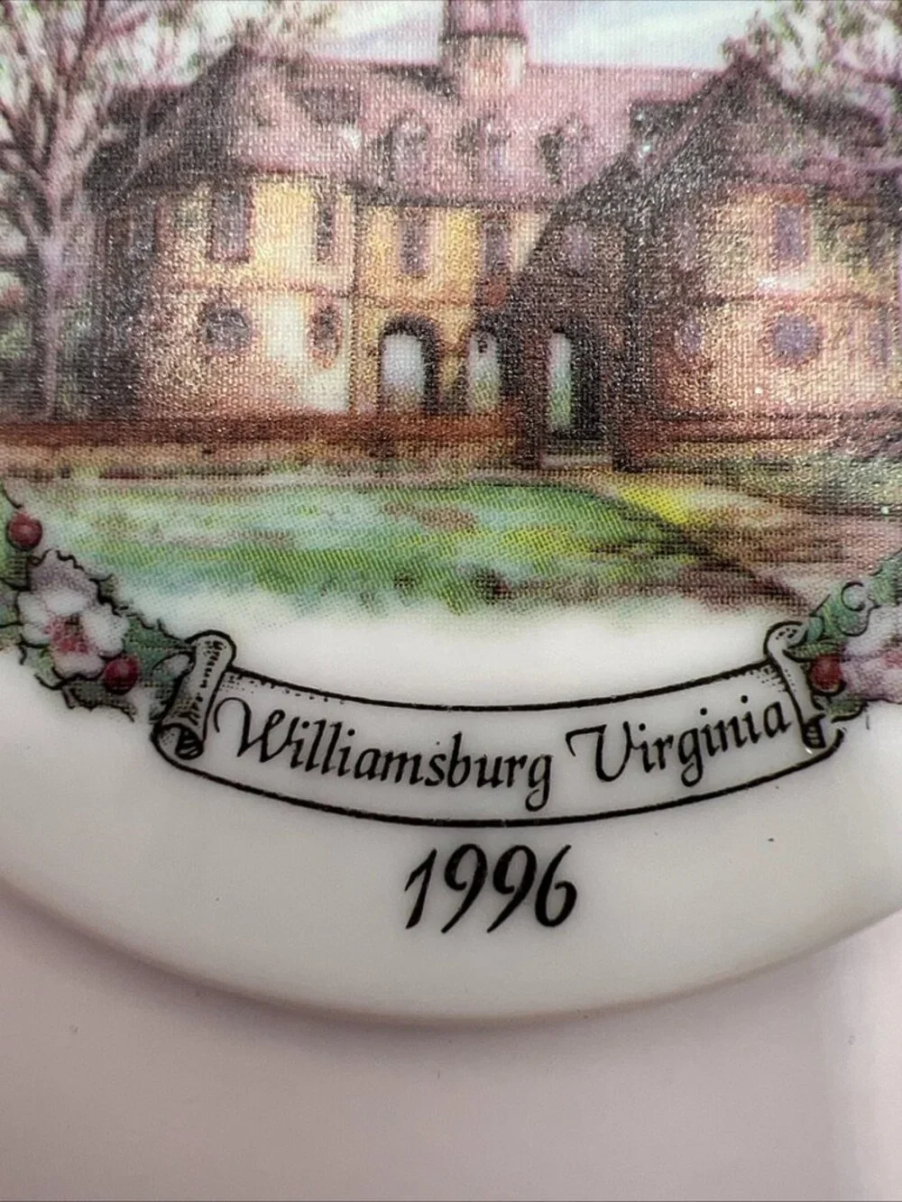 Barlow Custom Williamsburg Virginia Ornament Capitol 1996 Porcelain Hand Crafted